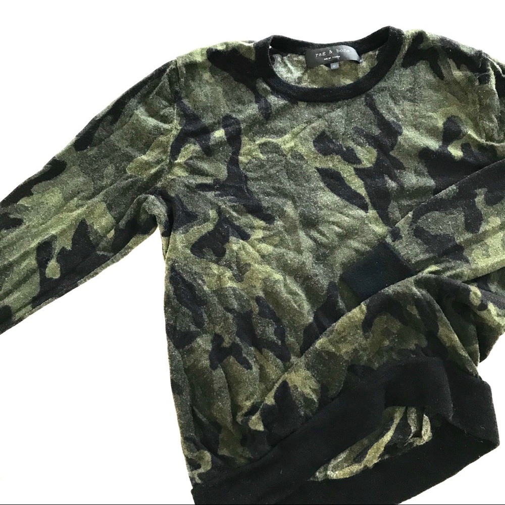 Rag & Bone Medium Camo Crew Sweater